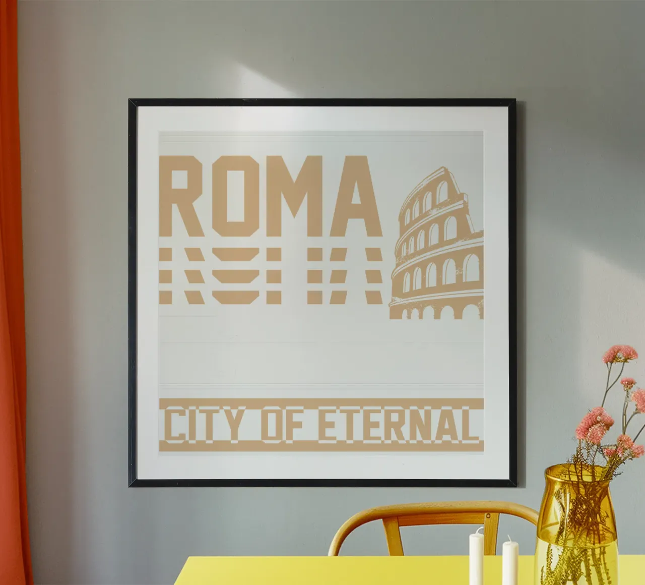 Roma-Italia città dell'eterno design artistico classico poster da rivariahill