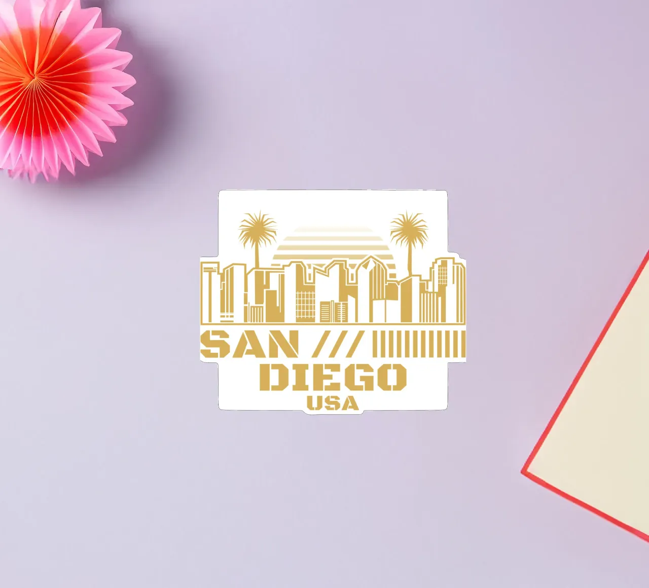 Sandiego-USA design artistico classico adesivo da rivariahill