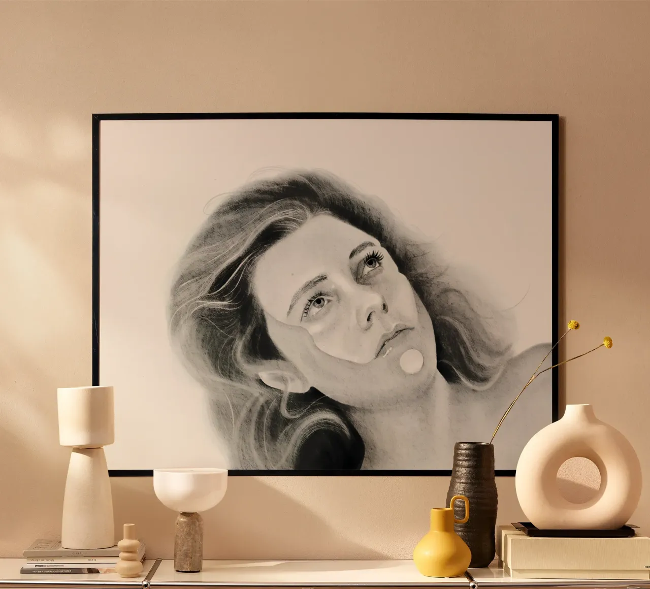 Frances Ha poster con telaio in legno da heiyoum