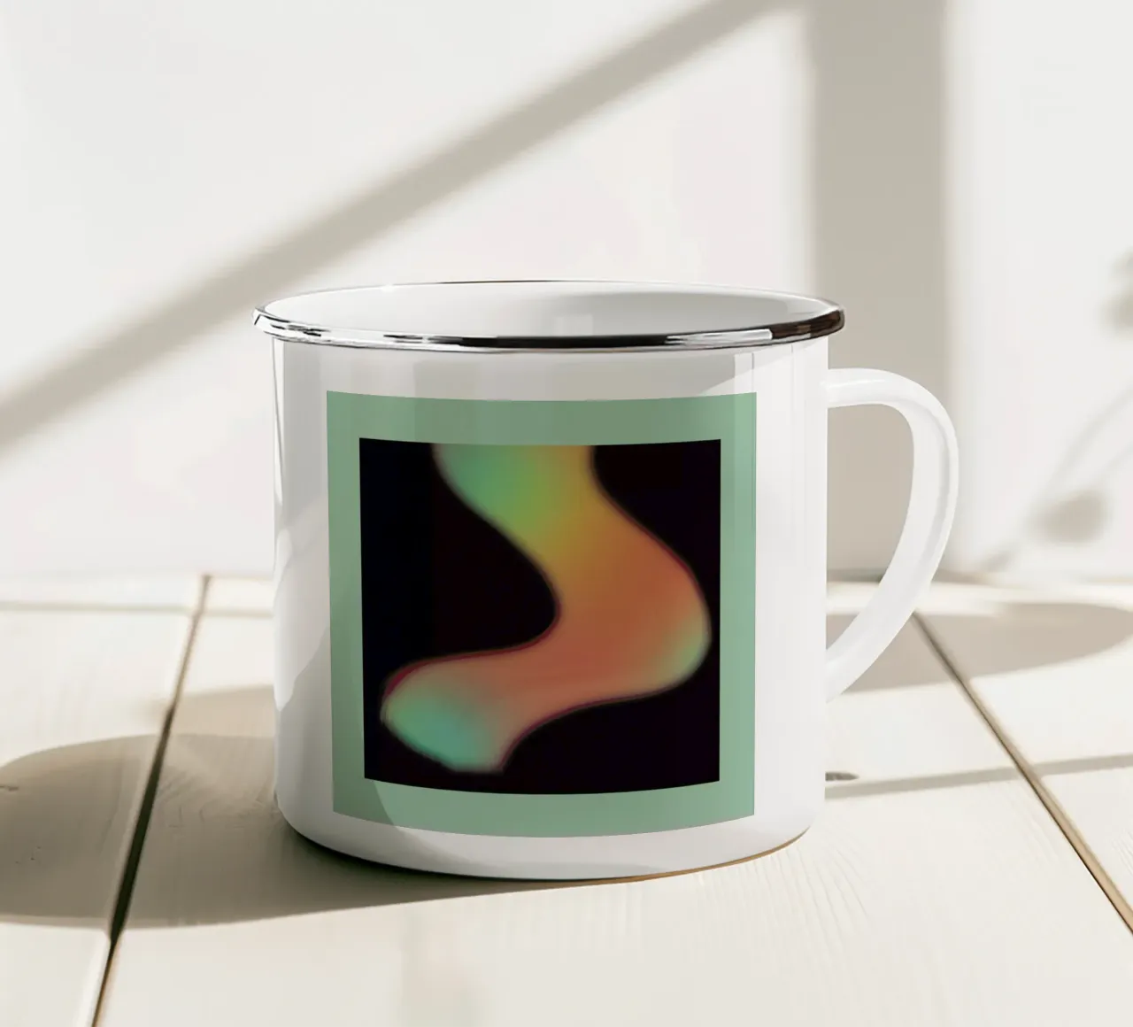 High & Glow taza de esmalte de Bryon S. White