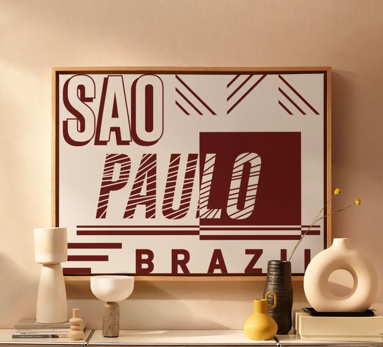 Saopaolo Brasile design classico tela con Cornice a cassetta da rivariahill