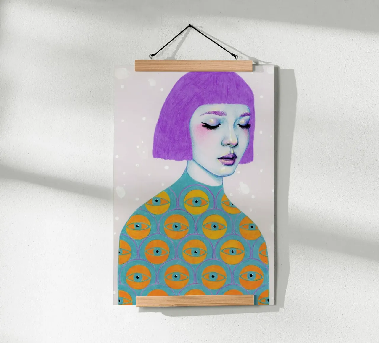 The Observer poster avec cadre en bois de Natalie Foss