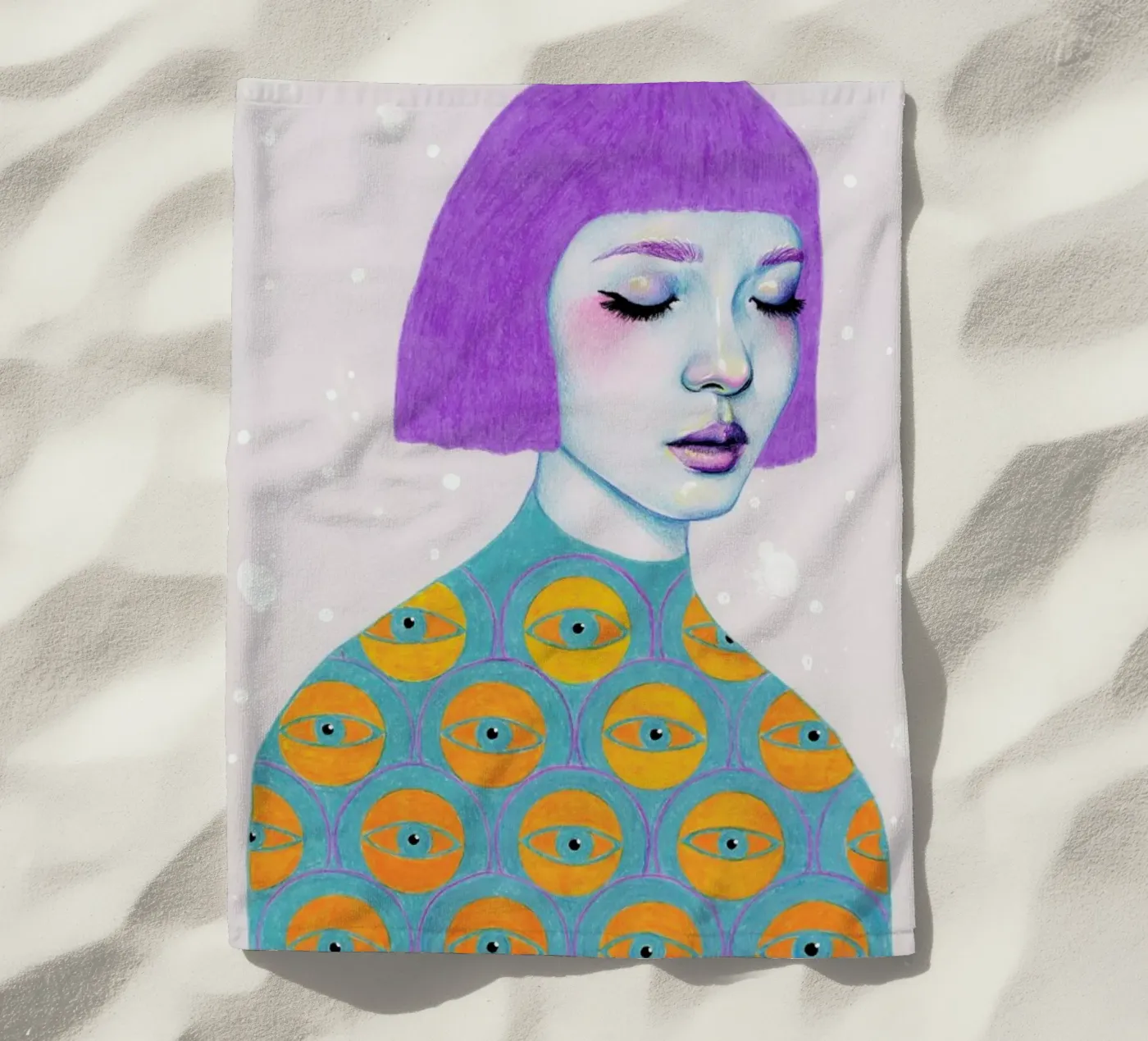 The Observer beach towel by Natalie Foss