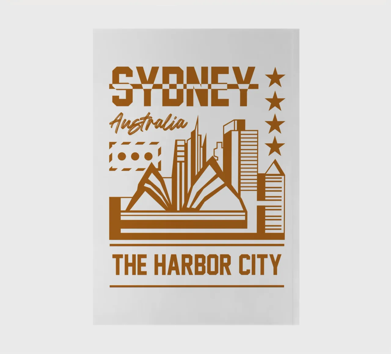 Sydney Australia classic art design notebook by rivariahill