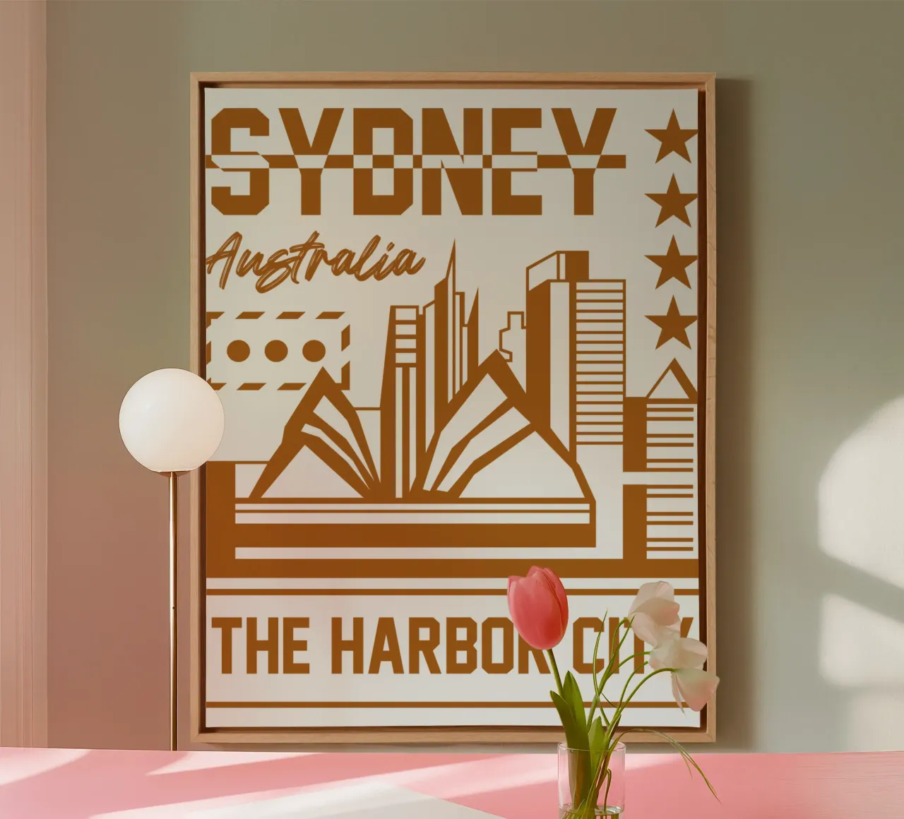 Sydney Australia classic art design canvas by rivariahill