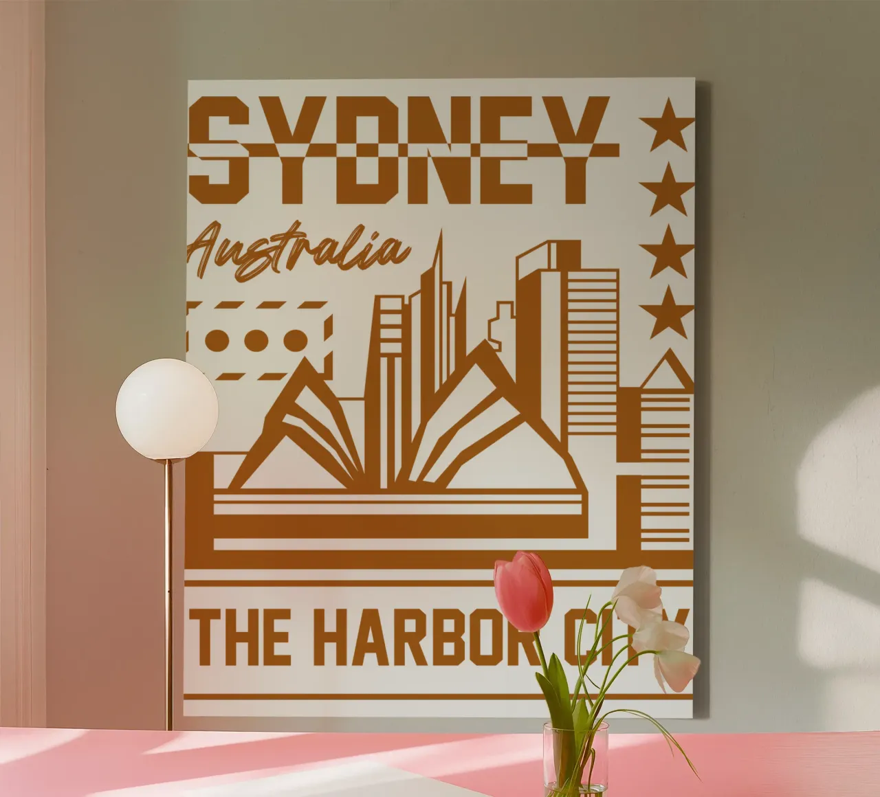 Sydney Australia classic art design canvas by rivariahill