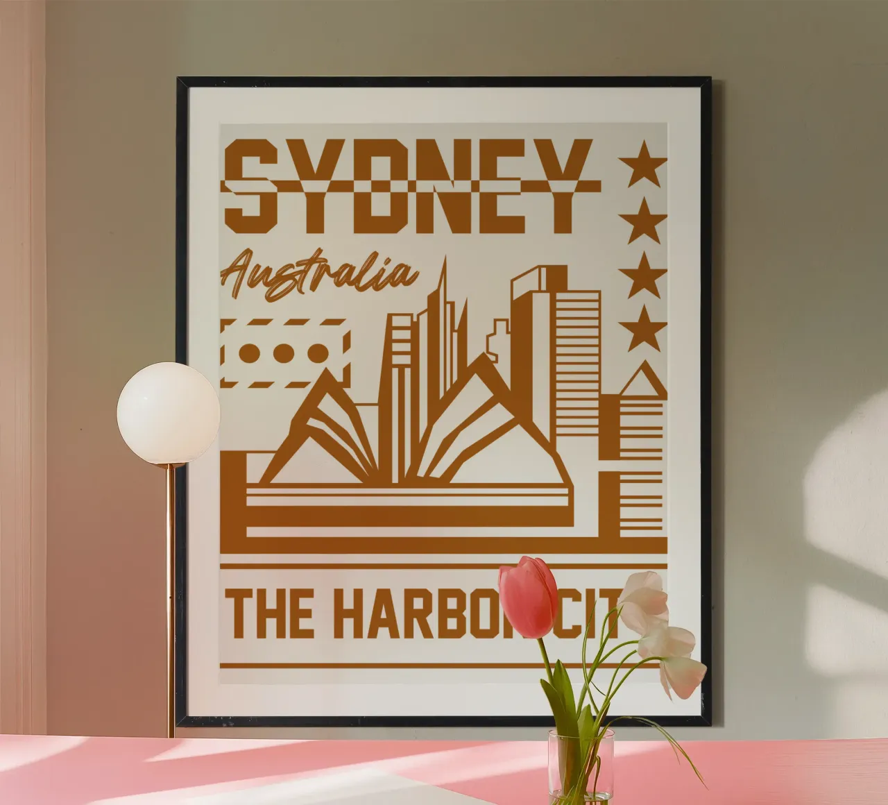 Sydney Australia classic art design poster by rivariahill