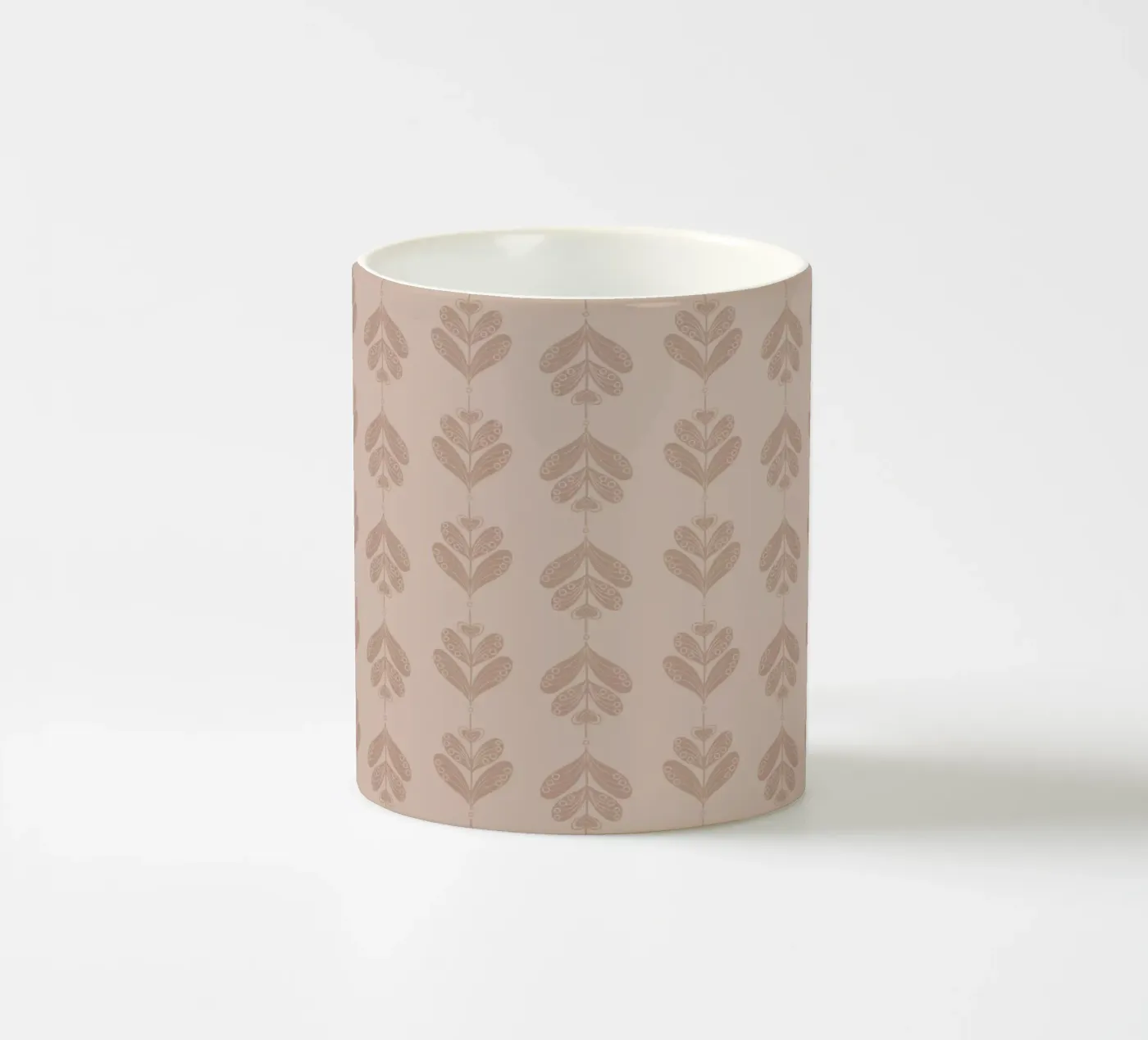 Neutral flow ceramic mug by Mandalla Pattern