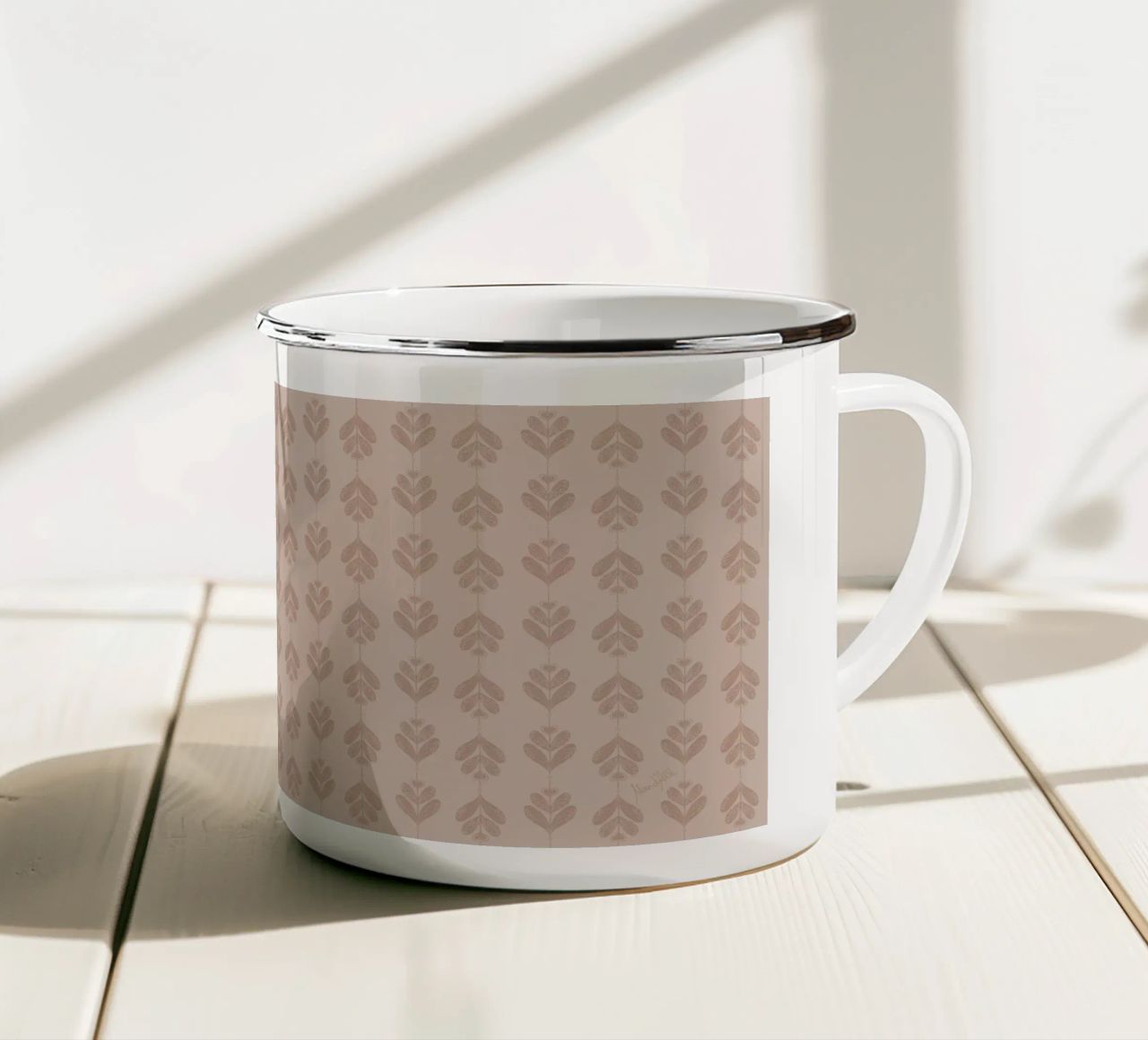 Neutral flow tazza in smalto da Mandalla Pattern