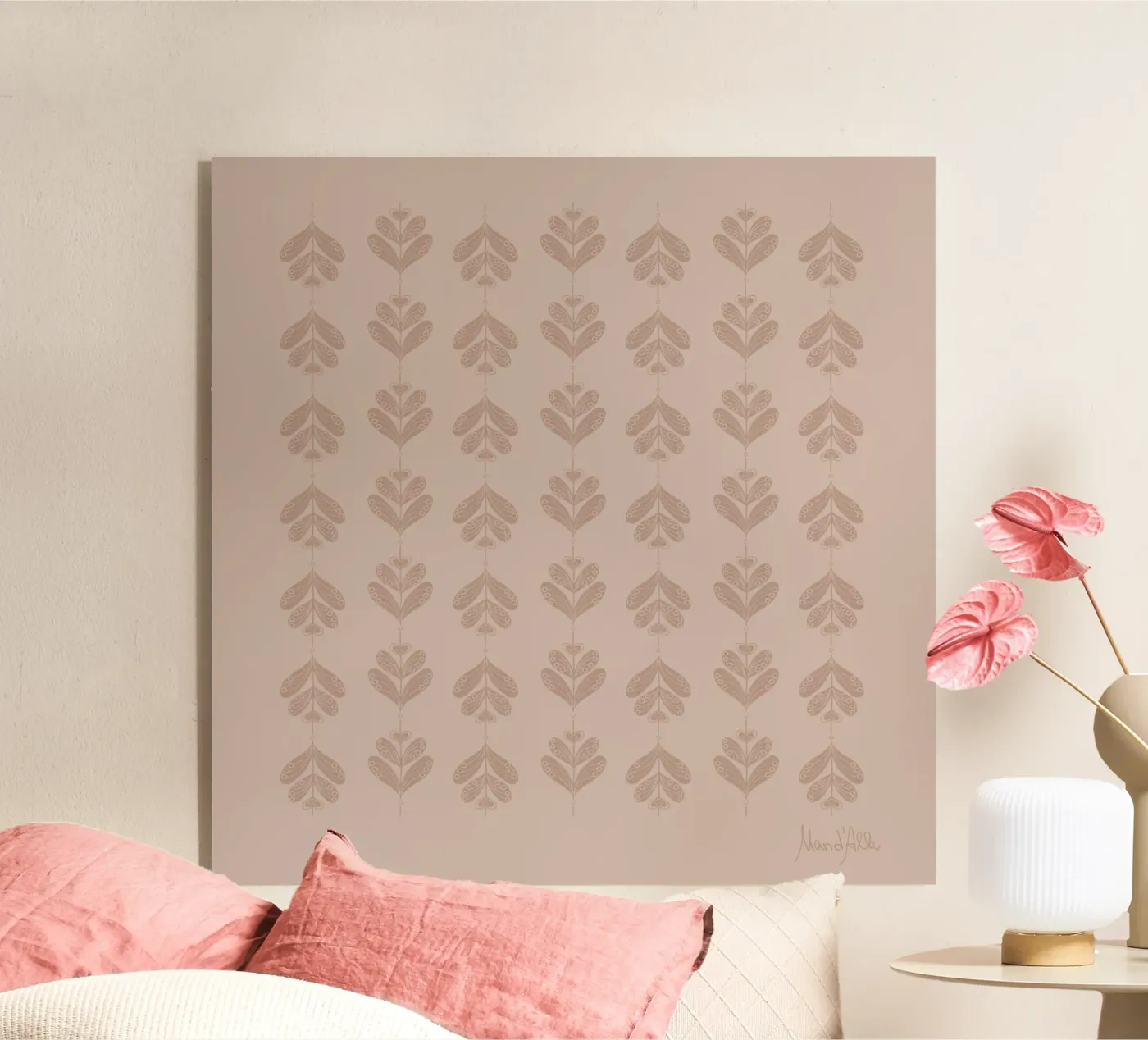 Neutral flow acryl van Mandalla Pattern