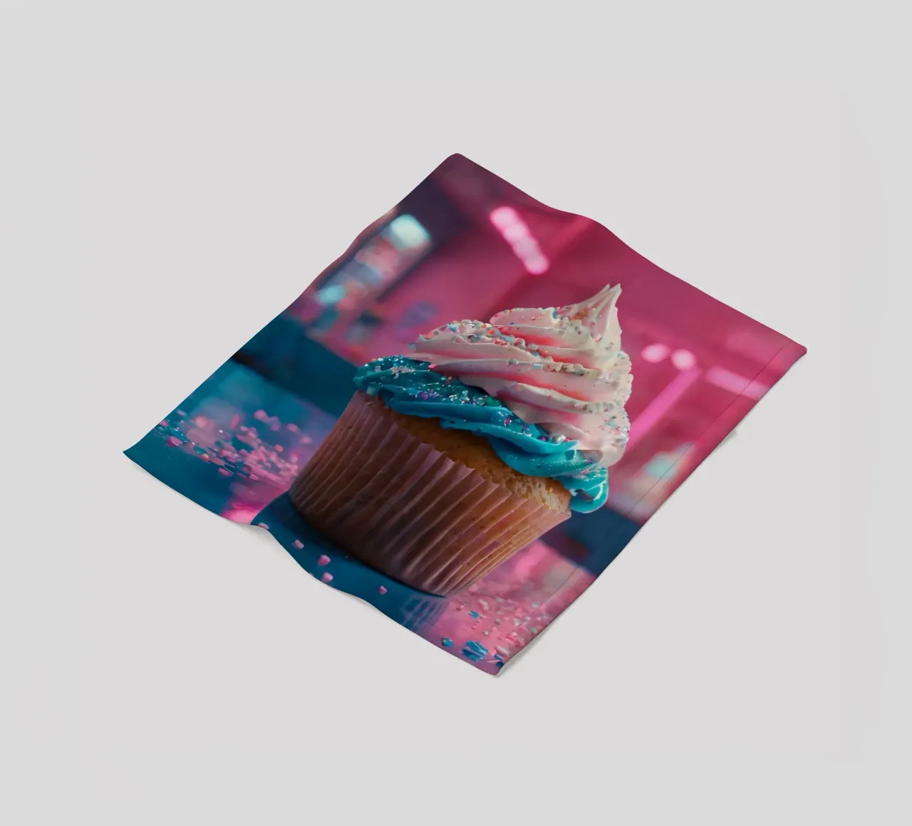 cupcake colorati con vortici di glassa e zuccherini coperta in pile da DesignDoodle