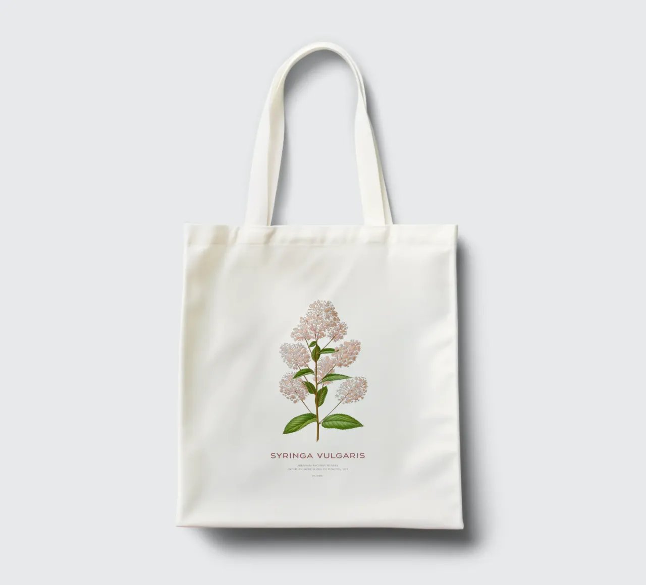Lillà comune o Syringa vulgaris borsa in juta da Vintagrafica