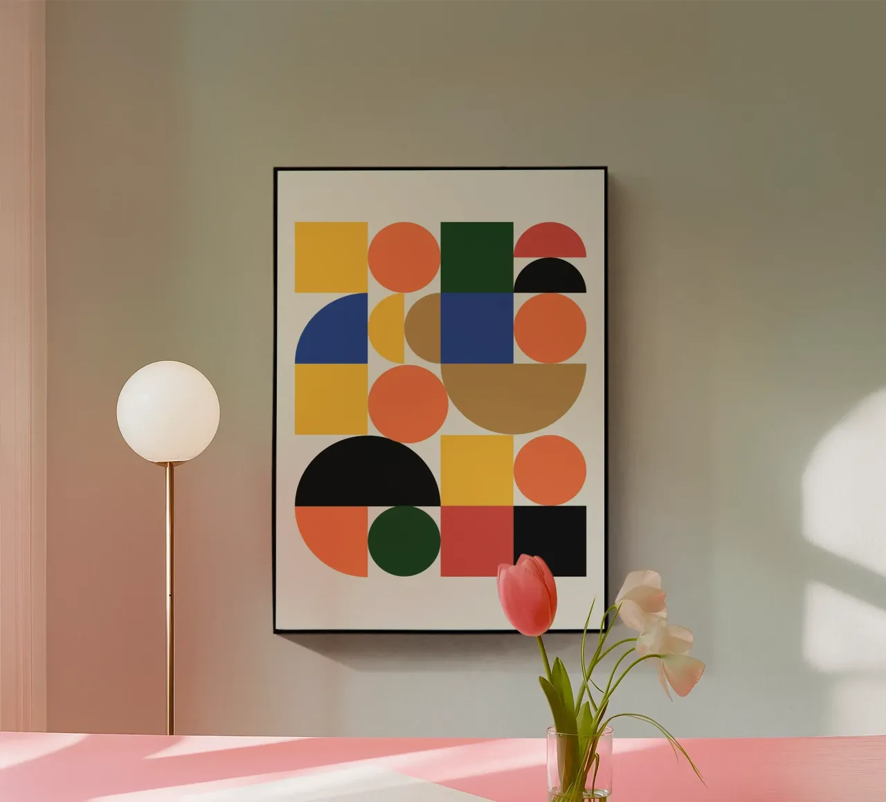 Astratto Boho metà secolo Pattern 25 plexiglass da Paigaam Studio