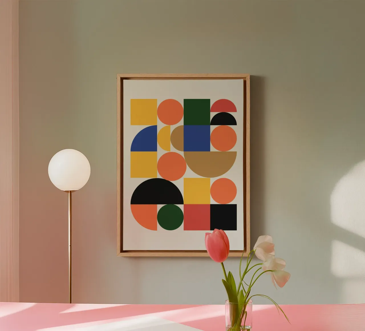 Astratto Boho metà secolo Pattern 25 tela da Paigaam Studio