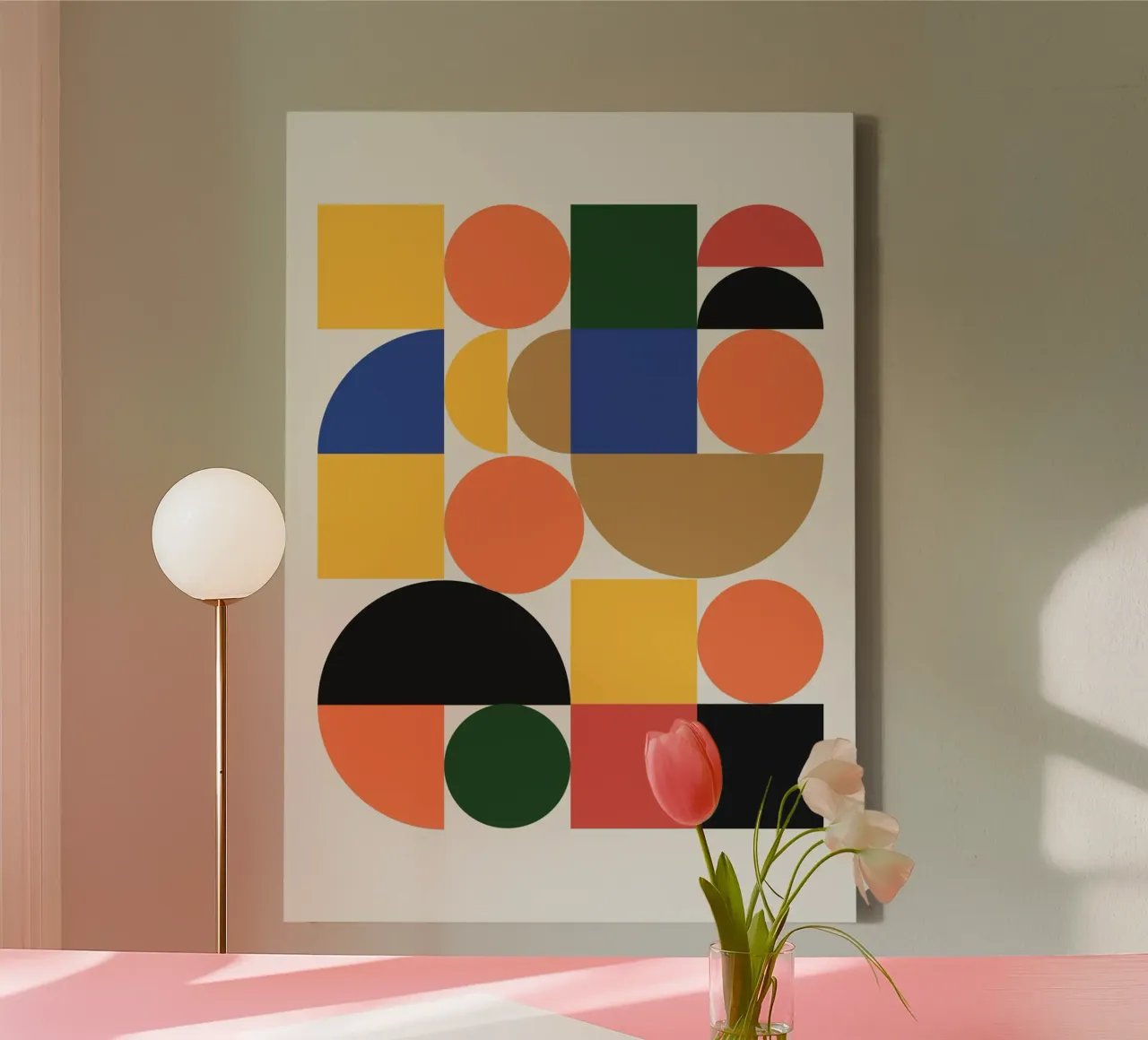 Astratto Boho metà secolo Pattern 25 tela da Paigaam Studio