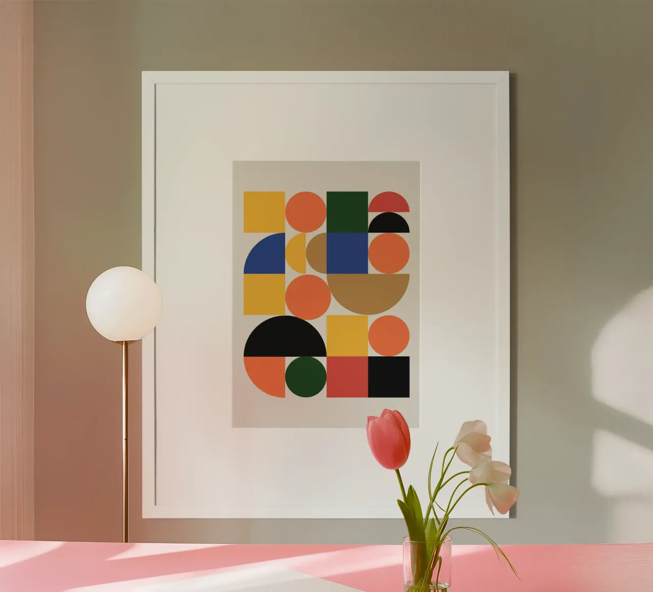 Astratto Boho metà secolo Pattern 25 carta hahnemühle da Paigaam Studio