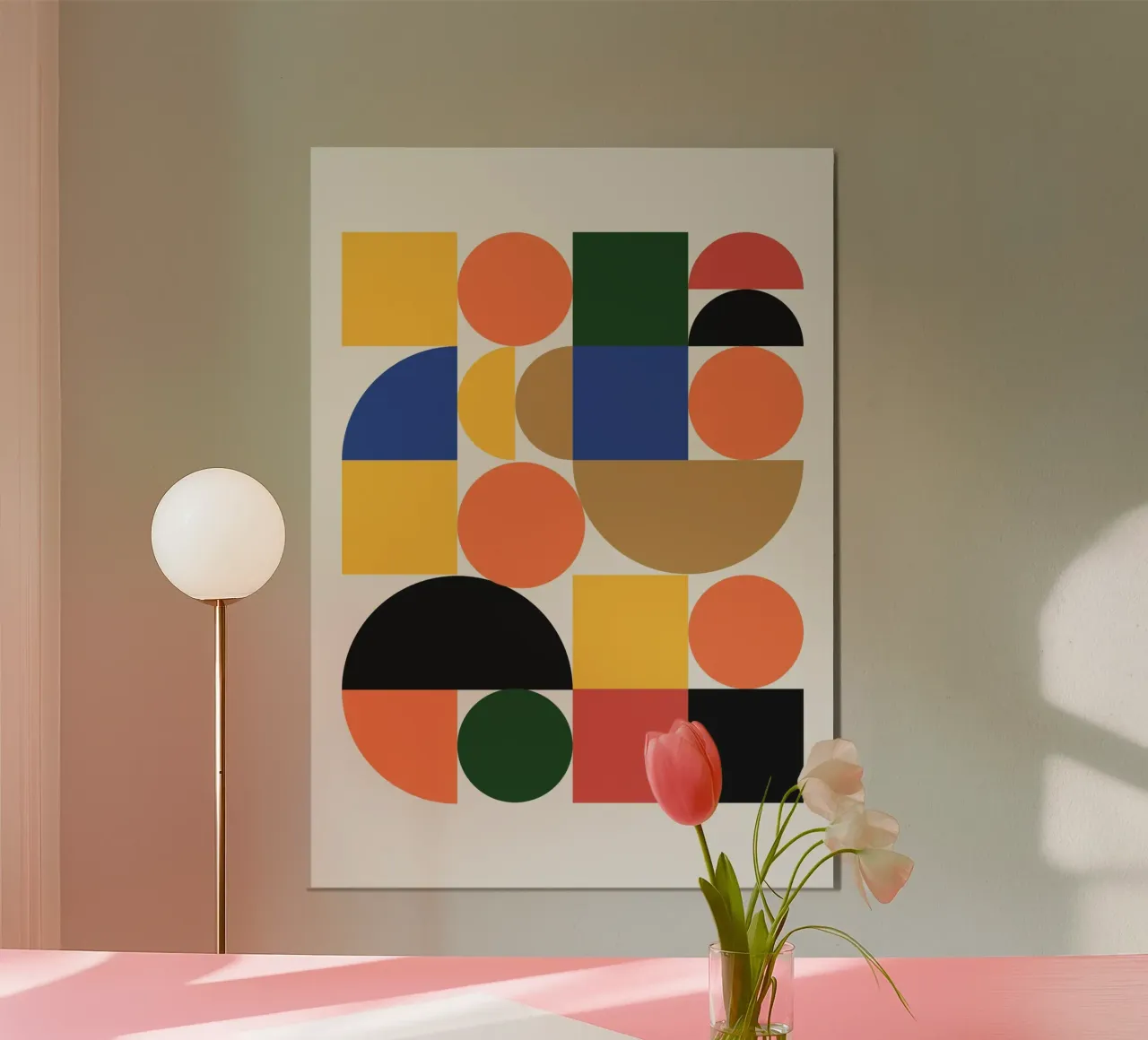 Astratto Boho metà secolo Pattern 25 carta hahnemühle da Paigaam Studio