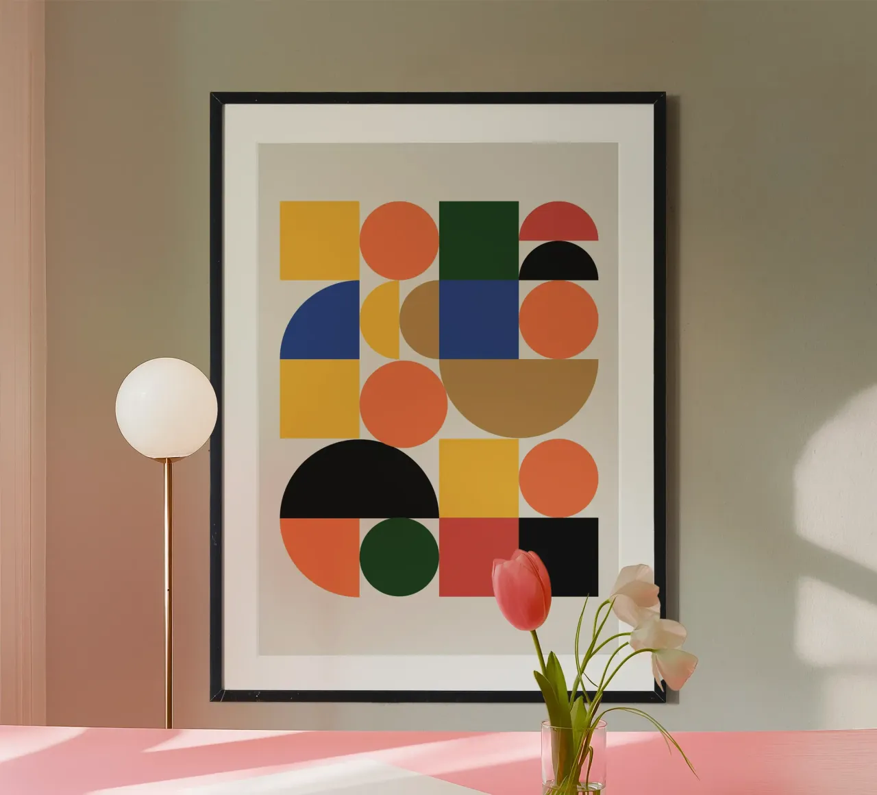 Astratto Boho metà secolo Pattern 25 carta hahnemühle da Paigaam Studio