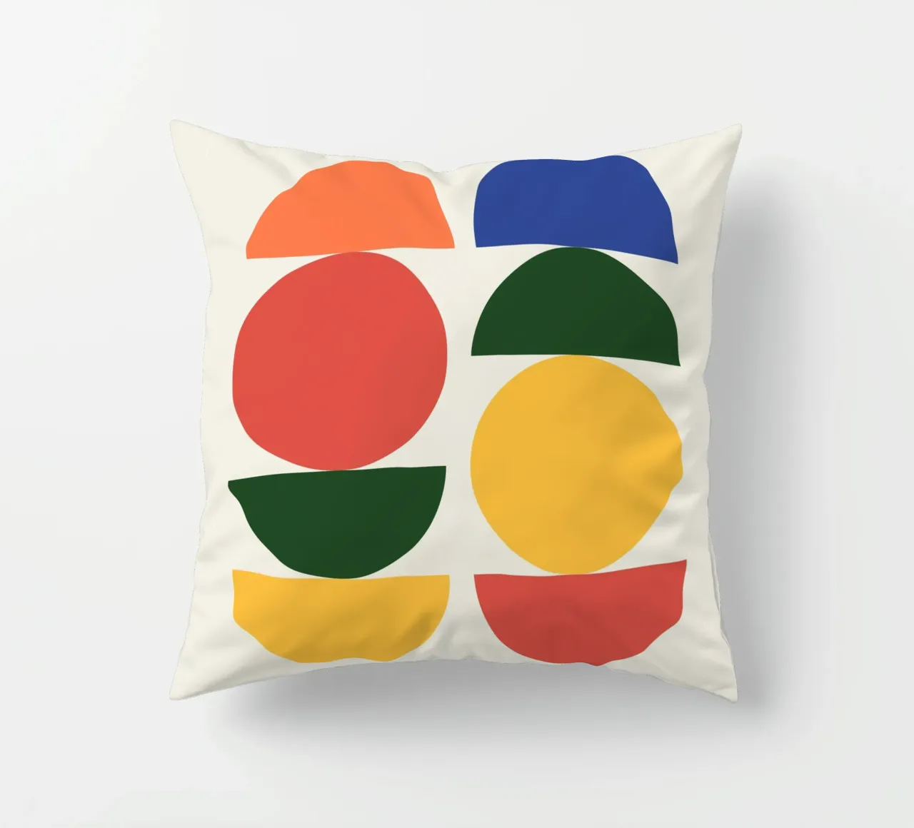 Abstract Boho mid century Pattern 26 decorative cushion by Paigaam Studio