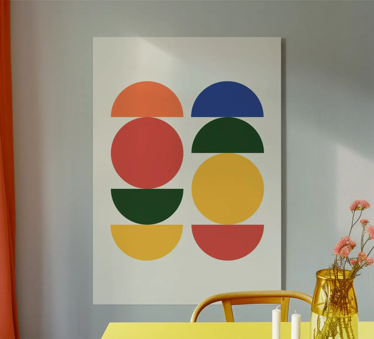 Abstrakt Boho Mitte des Jahrhunderts Muster 26 Acryl-Glas von Paigaam Studio