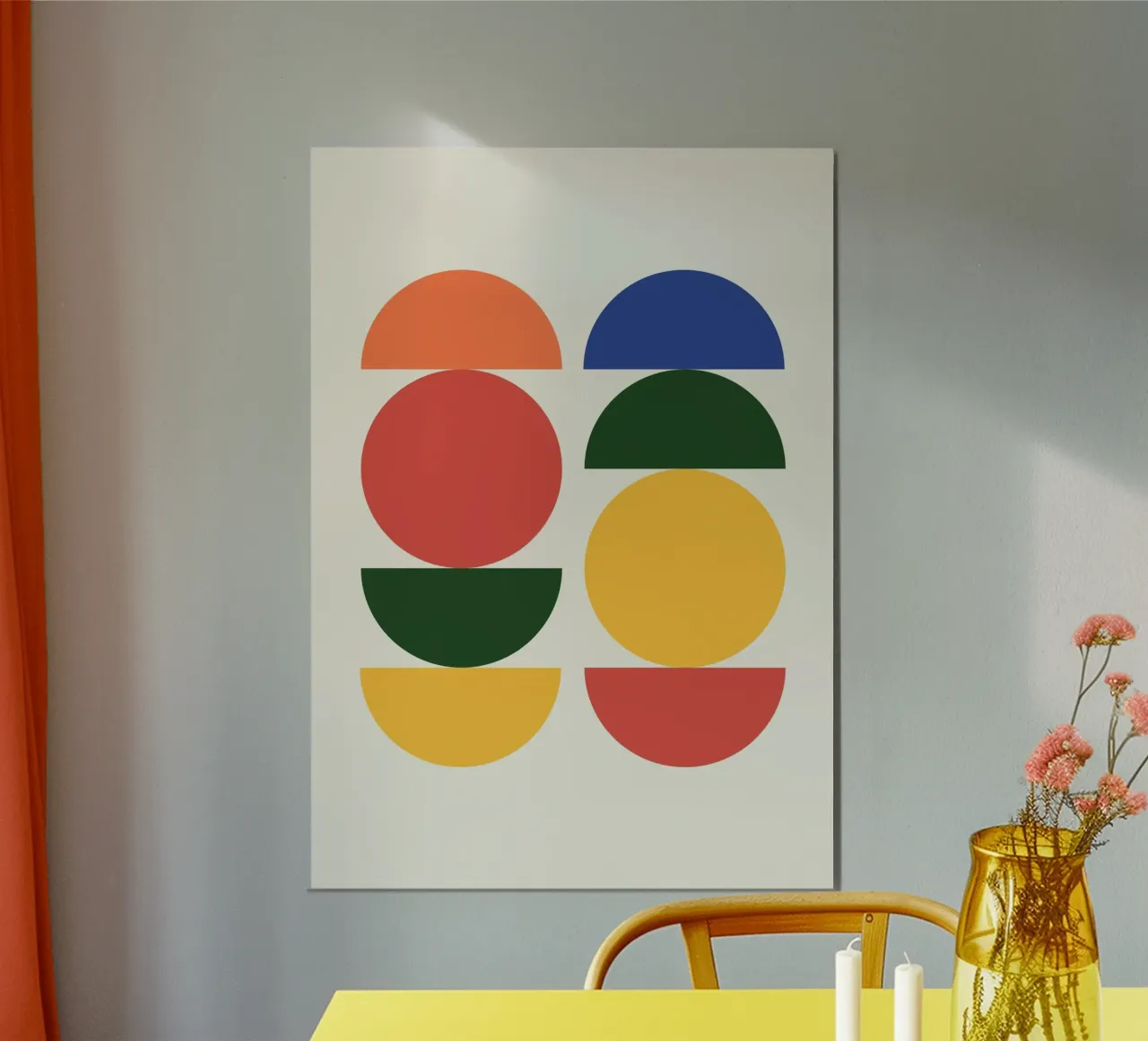 Astratto Boho metà secolo Pattern 26 alluminio dibond da Paigaam Studio