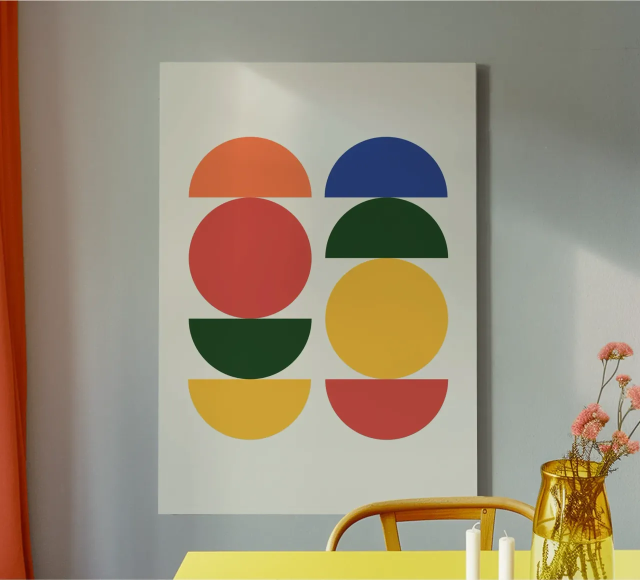 Astratto Boho metà secolo Pattern 26 tela da Paigaam Studio