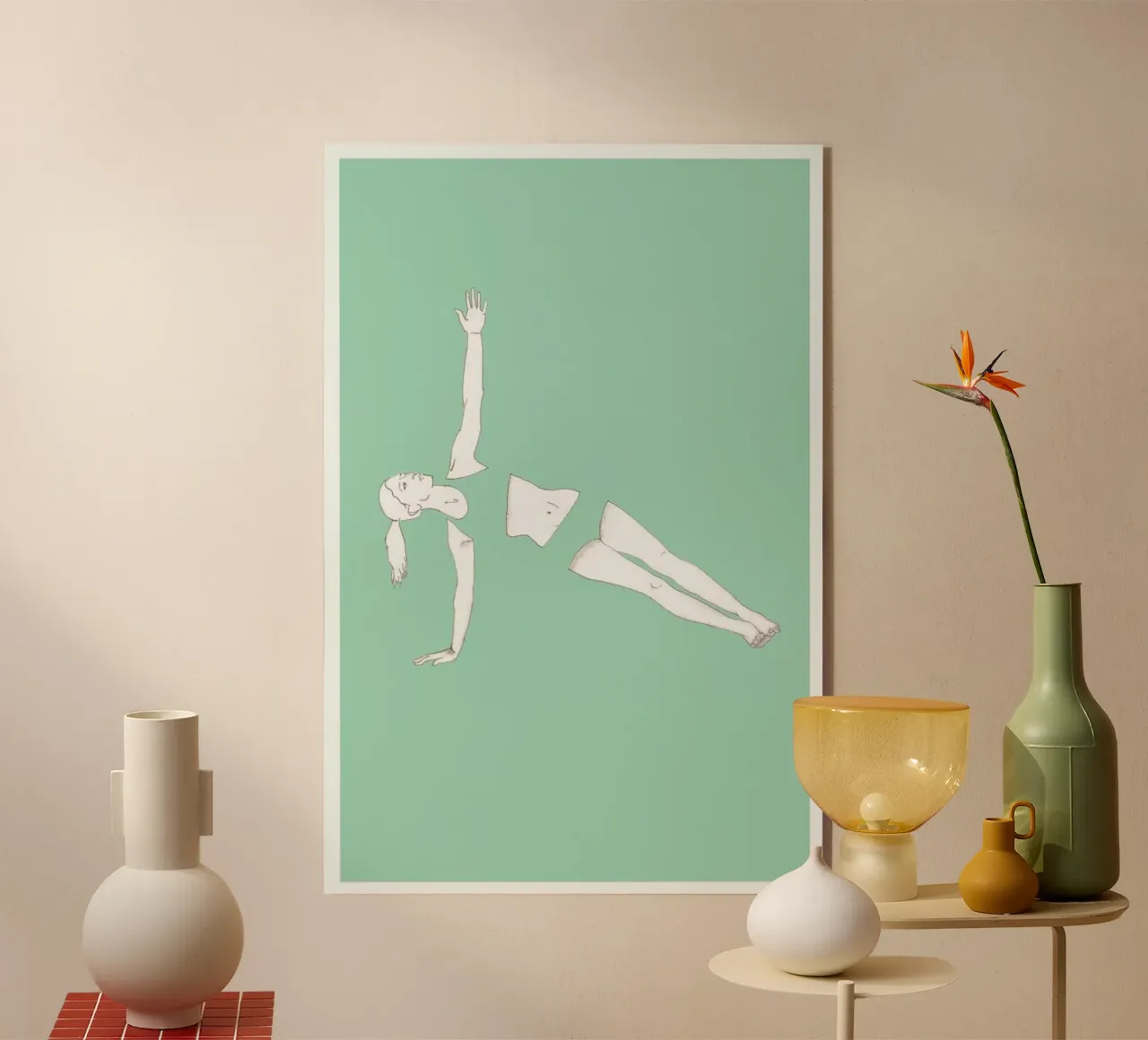 Yoga Practice 5 plexiglass da Sandra De Leon