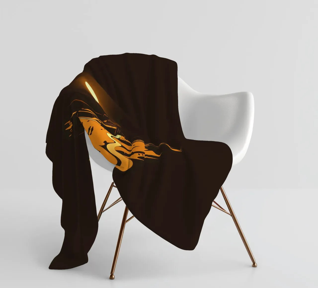 Un tramonto mette in risalto un tranquillo villaggio con sentieri tortuosi coperta in pile da DesignDoodle