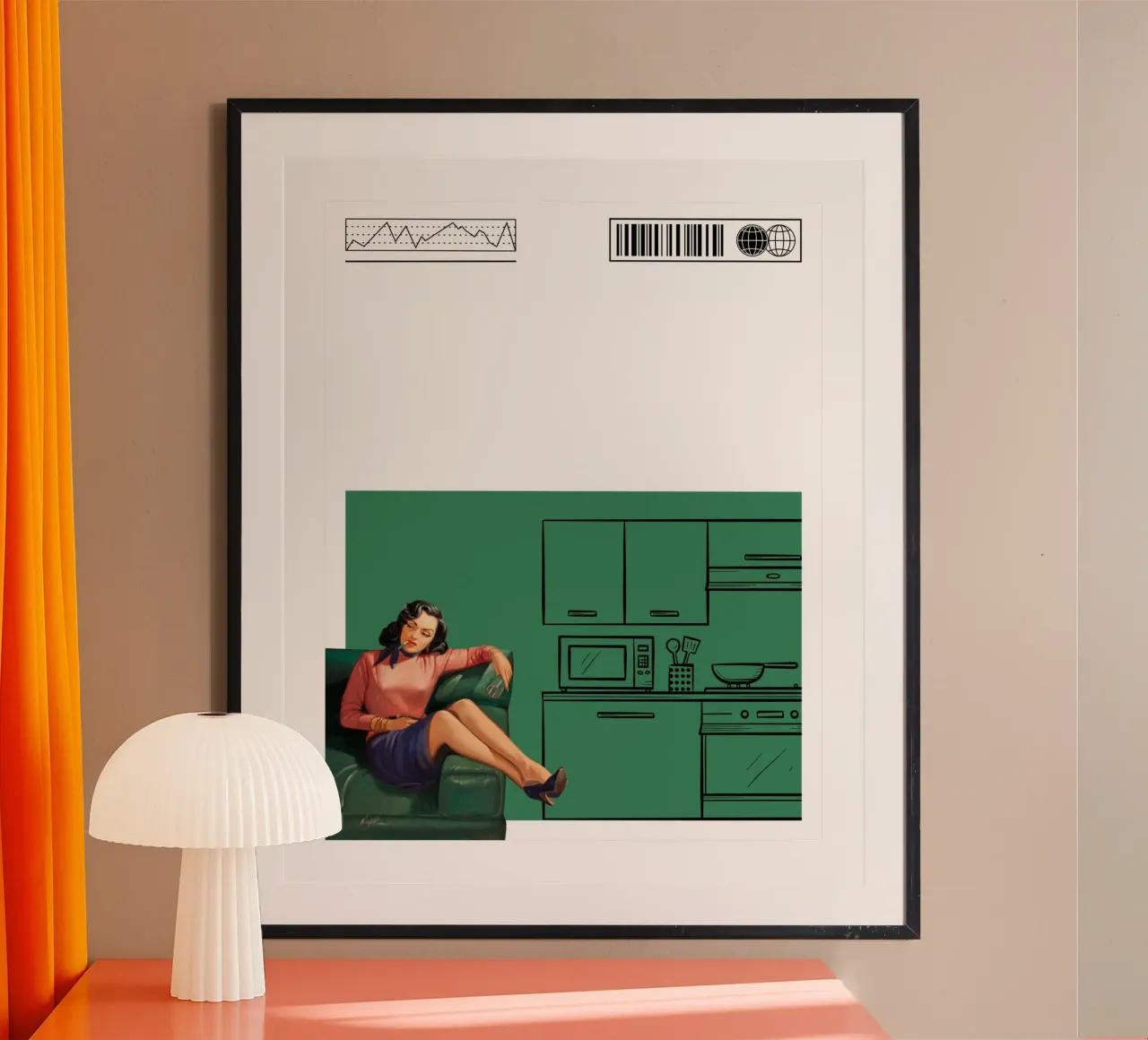 MODERN MELANCHOLIE poster con telaio in legno da Einfach Uebel