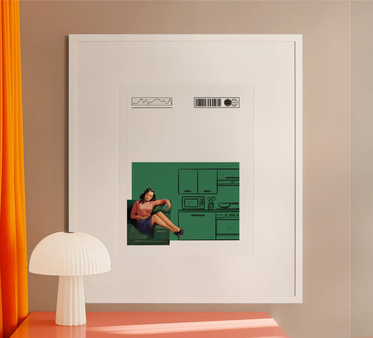 MODERN MELANCHOLIE poster con telaio in legno da Einfach Uebel