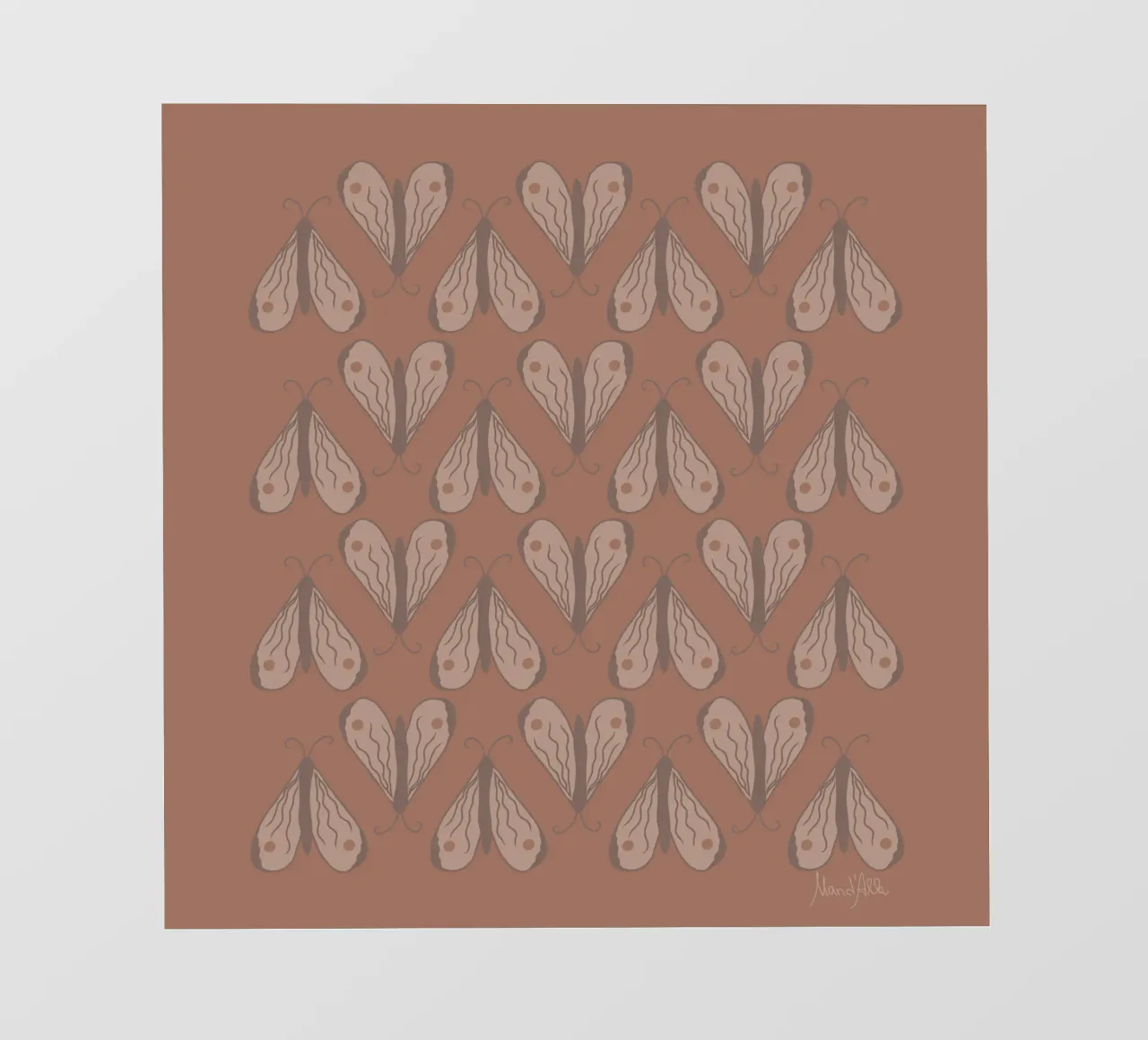 Infinite moth telo in pvc da Mandalla Pattern
