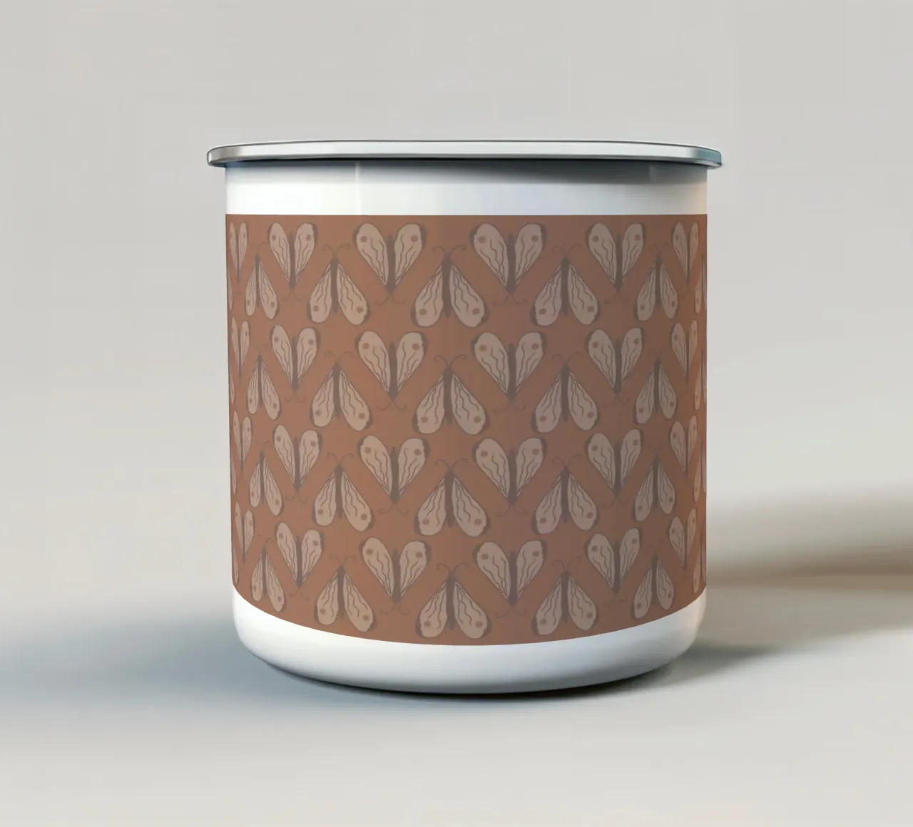 Infinite moth Emaille Tasse von Mandalla Pattern