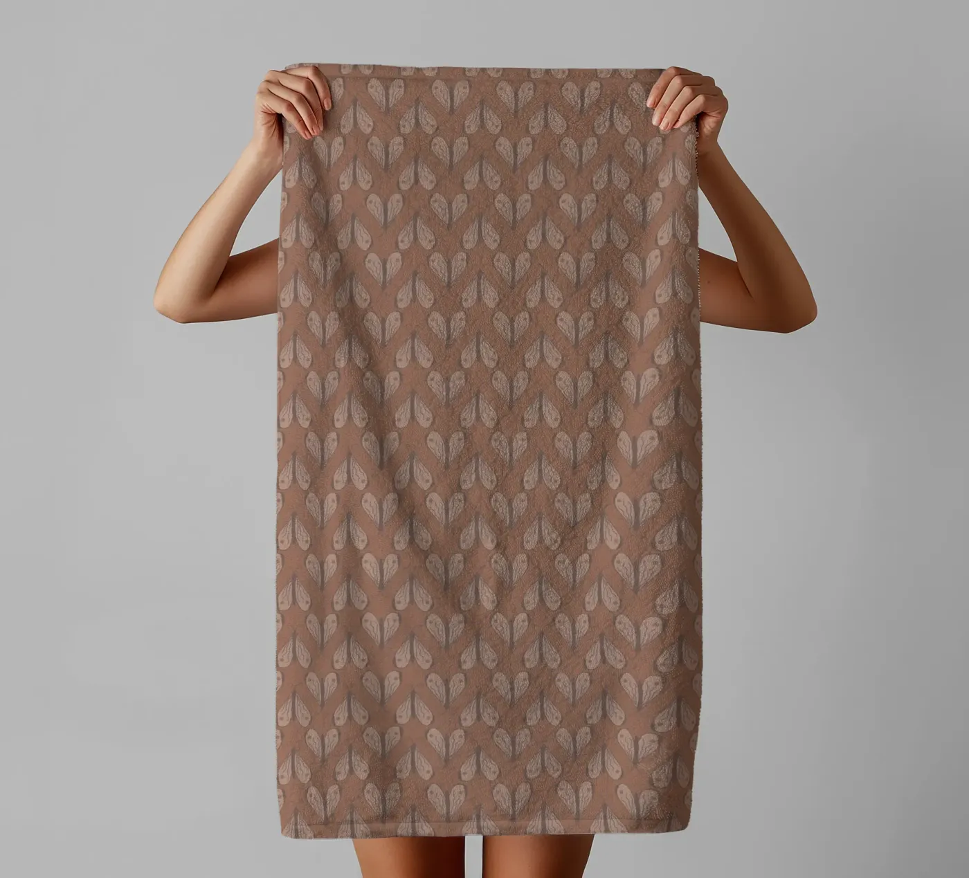 Infinite moth towel by Mandalla Pattern