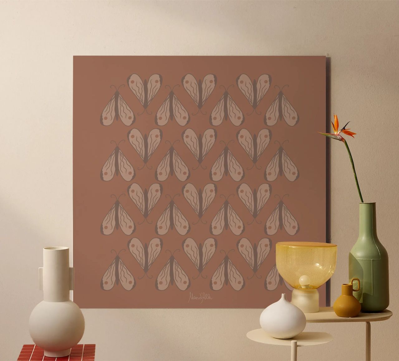 Infinite moth alluminio dibond da Mandalla Pattern