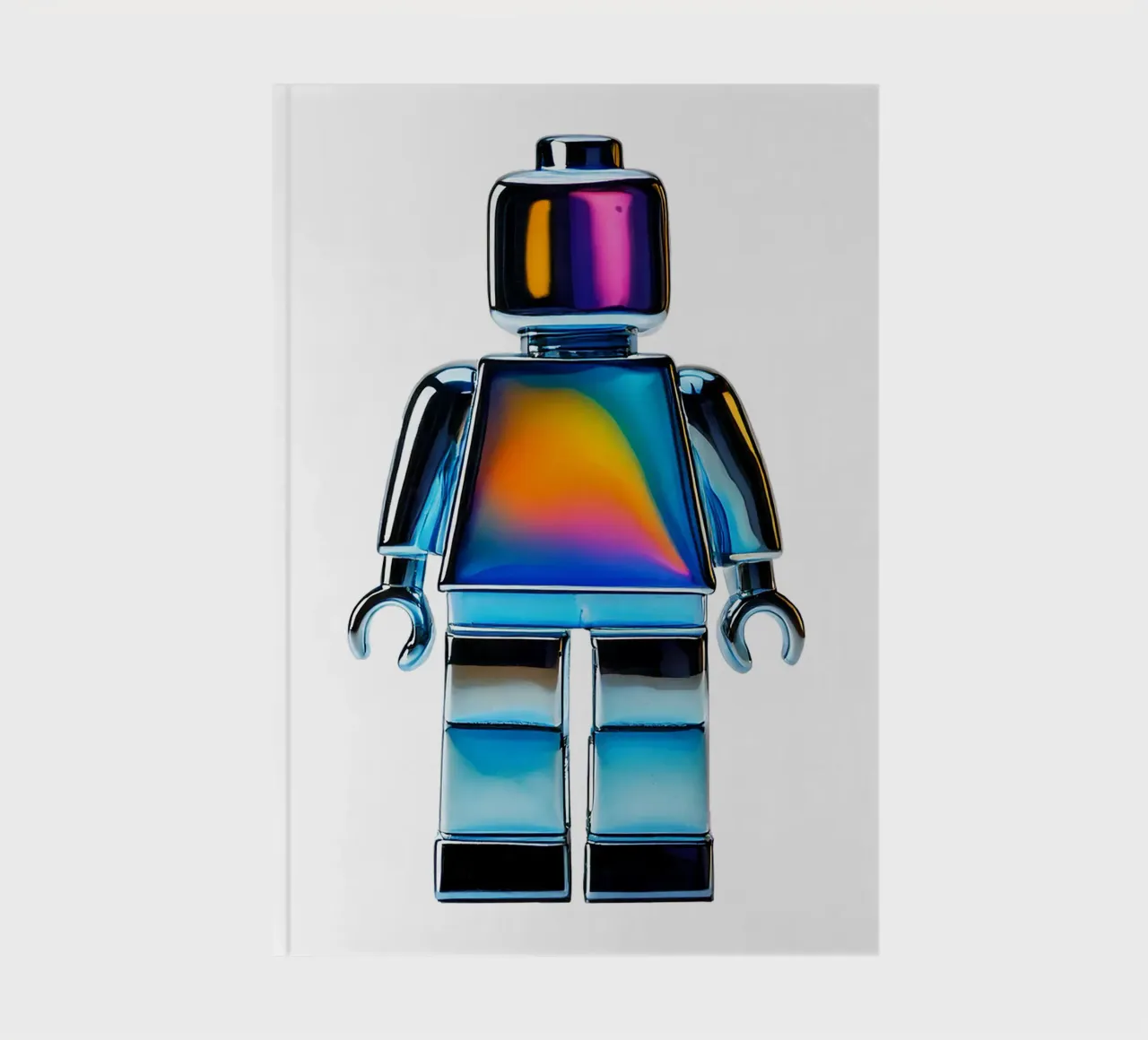 Chrome figure inspired by LEGO male without HG - Bujaboom notebook by bujaboom