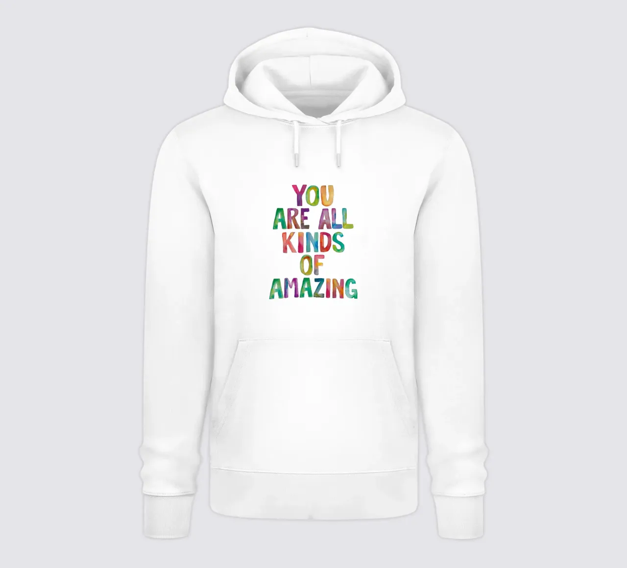 You Are All Kinds of Increíble diseño tipográfico de arco iris sudadera con capucha de THE MOTIVATED TYPE