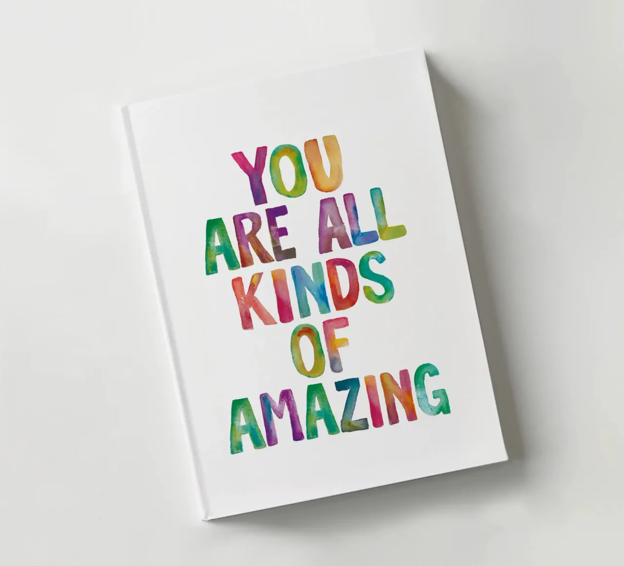 You Are All Kinds of Amazing Rainbow Typography Design notebook by THE MOTIVATED TYPE