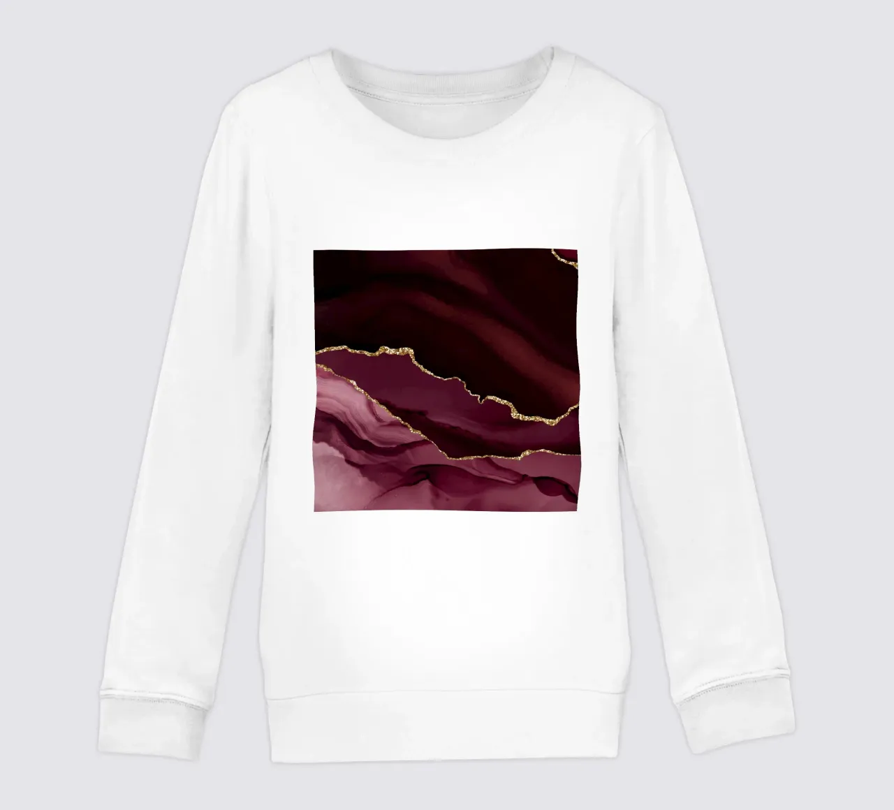 Agata bordeaux e oro Texture 12 felpa bambino da Gemstone Textures