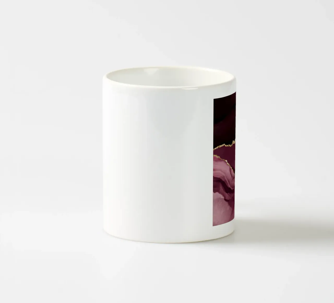 Agata bordeaux e oro Texture 12 tazza in ceramica da Gemstone Textures