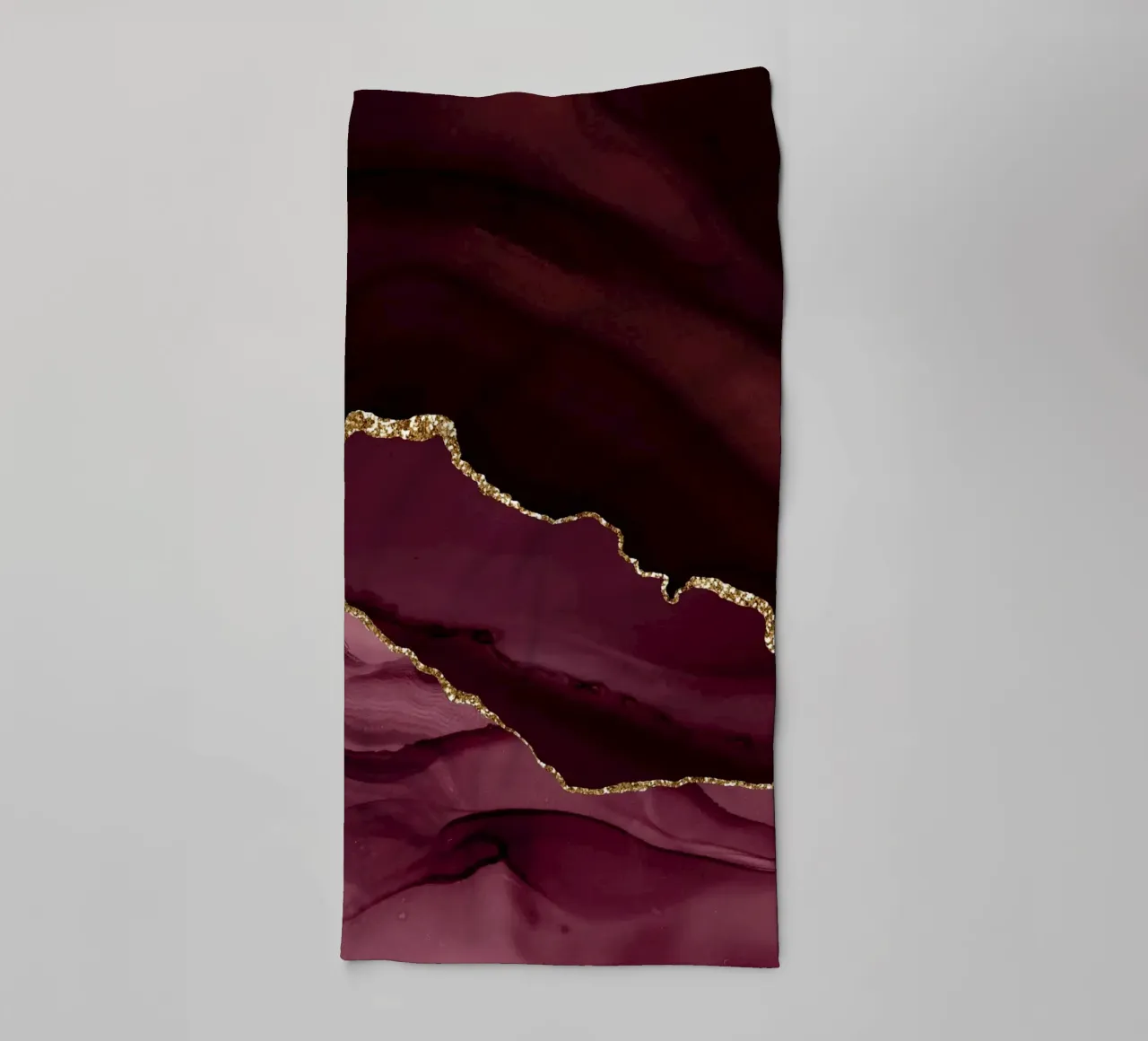 Agata bordeaux e oro Texture 12 asciugamano da bagno da Gemstone Textures