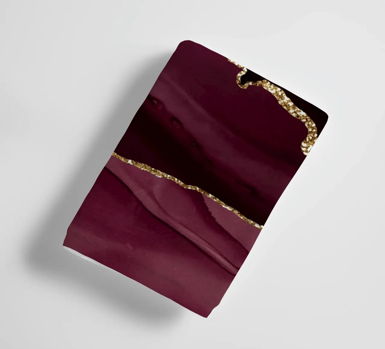 Agata bordeaux e oro Texture 12 asciugamano da bagno da Gemstone Textures