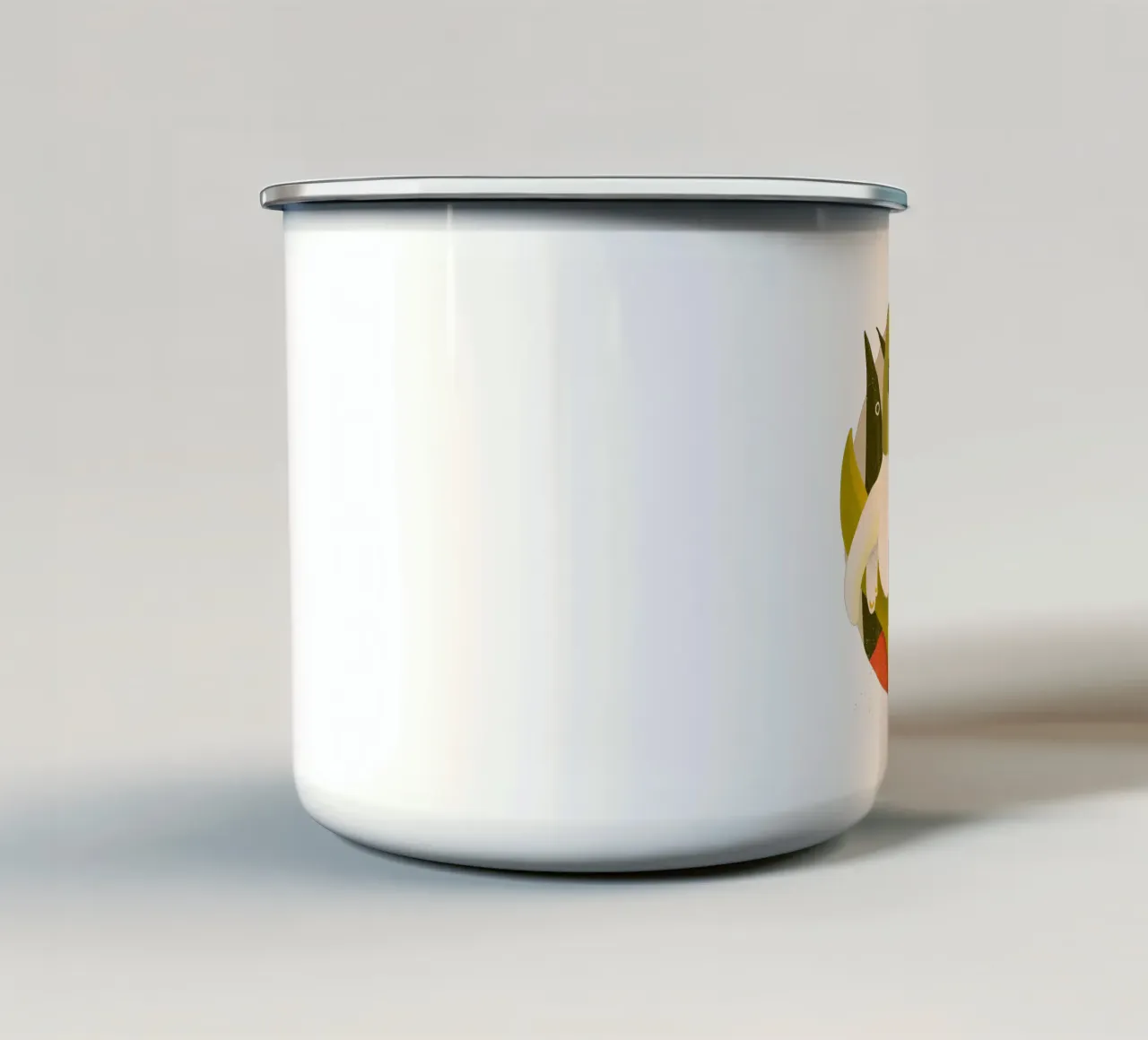 Primavera - Donna con bucaneve tazza in smalto da Bold & Beautiful