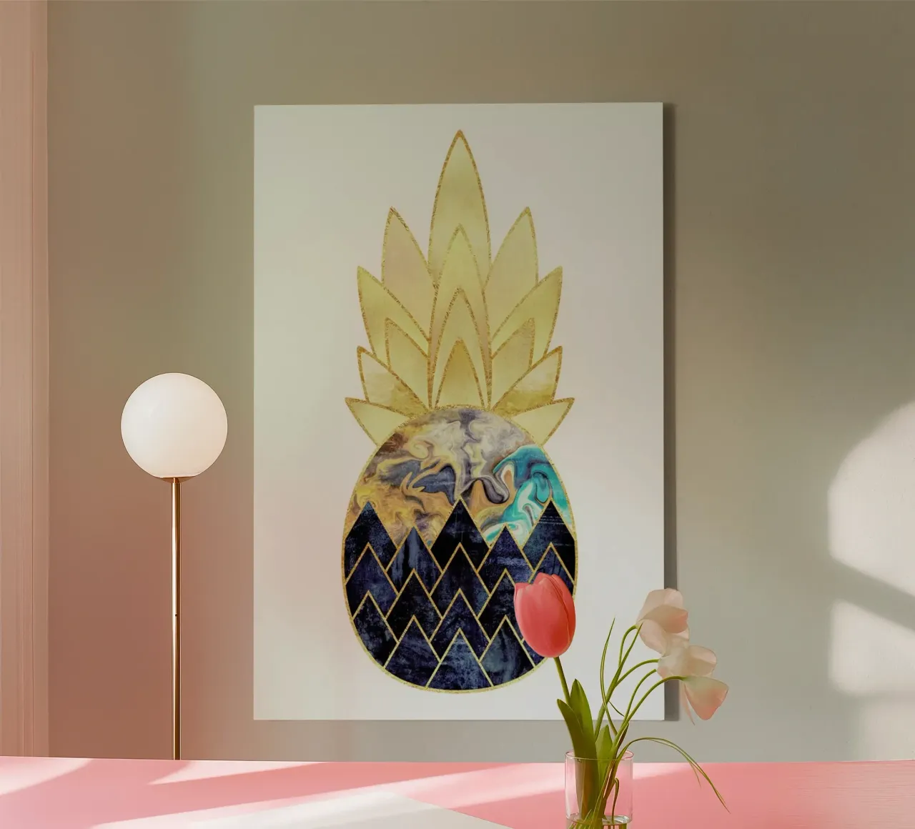 Precious Pineapple 1 tela con Cornice a cassetta da Elisabeth Fredriksson