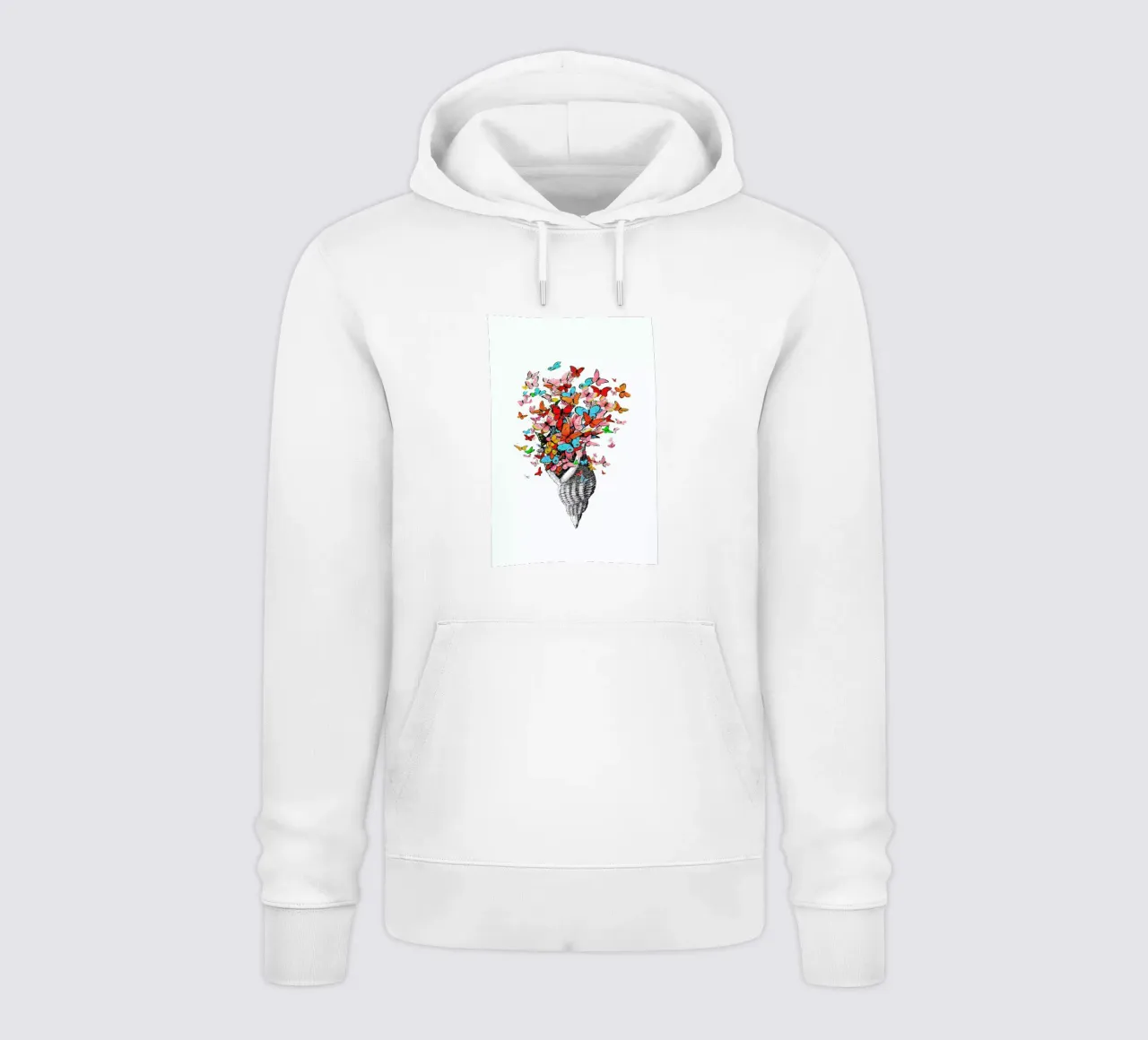 Seashell with butterflies hoodie by Rococco LA