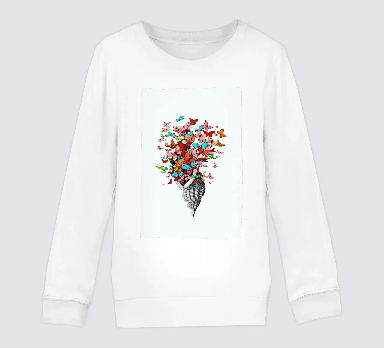 Seashell with butterflies felpa bambino da Rococco LA