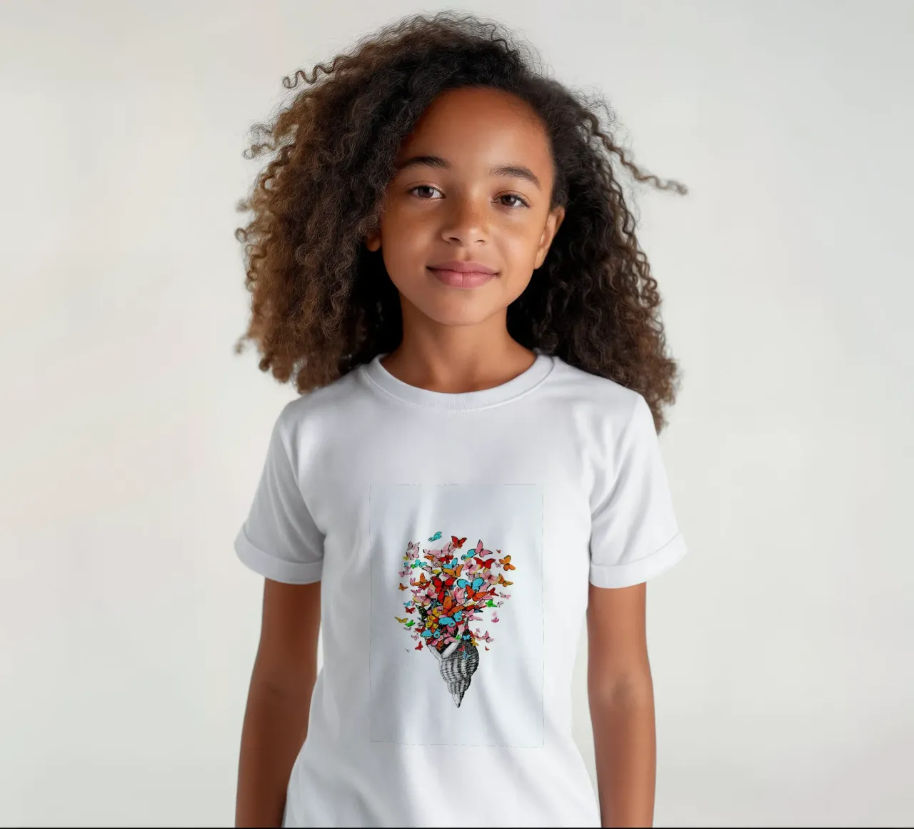 Seashell with butterflies t-shirt bambini da Rococco LA
