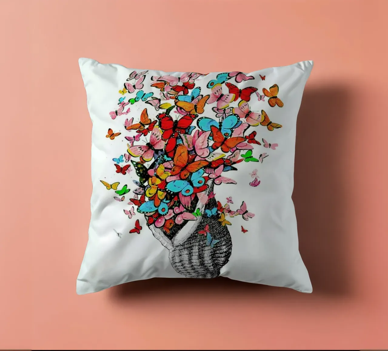 Seashell with butterflies cuscino da Rococco LA