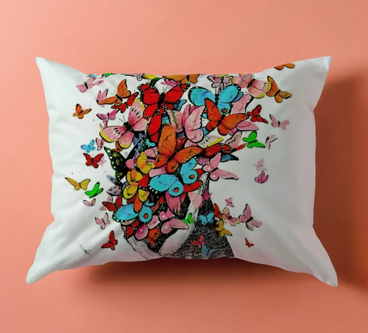 Seashell with butterflies cuscino da Rococco LA