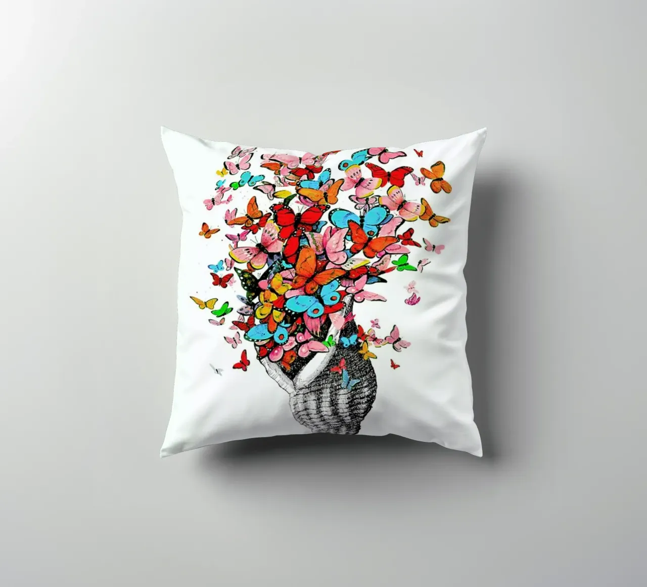 Seashell with butterflies cuscino da Rococco LA