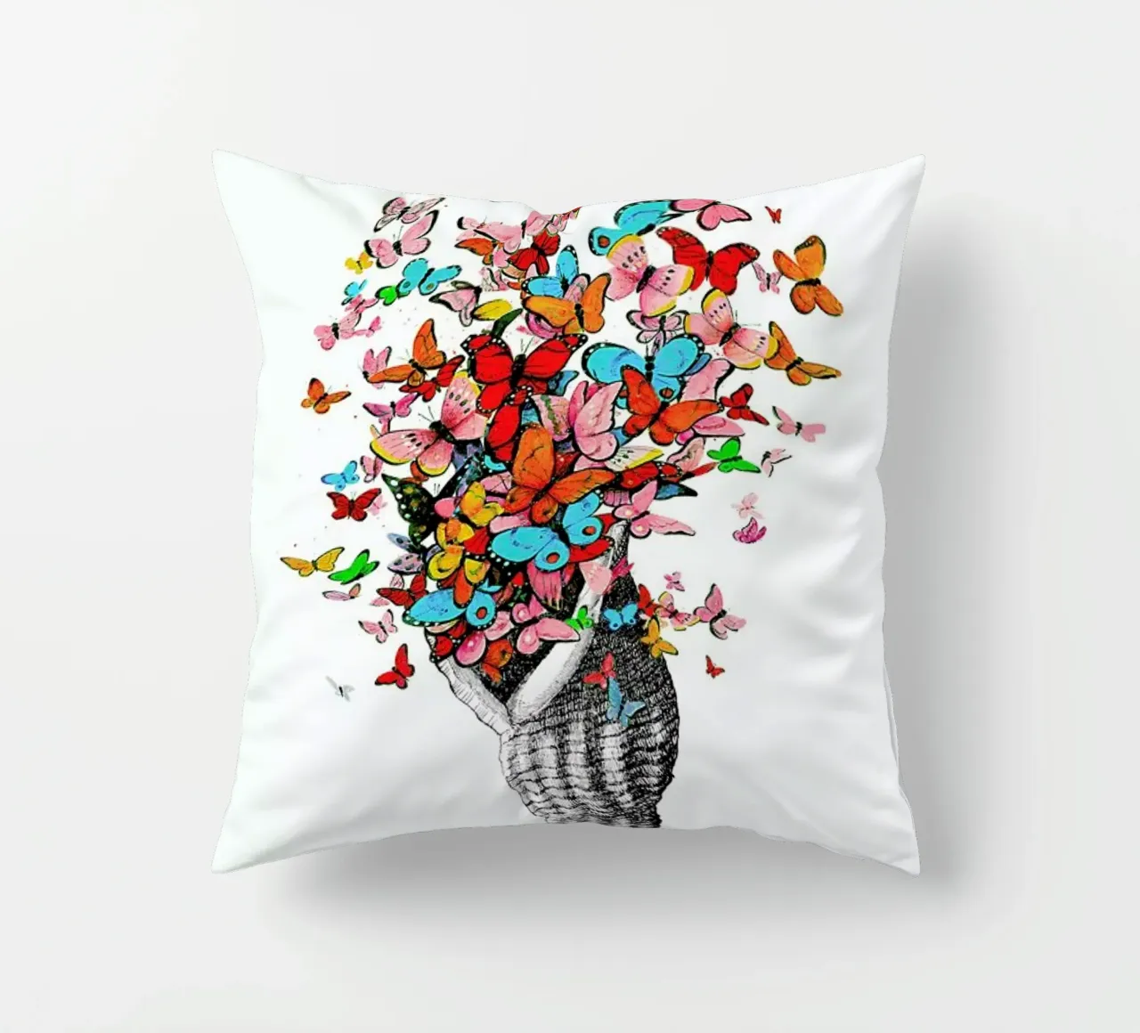 Seashell with butterflies cuscino da Rococco LA